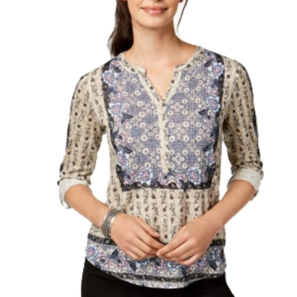 Style & Co Petite Printed Utility Top PM/Petite